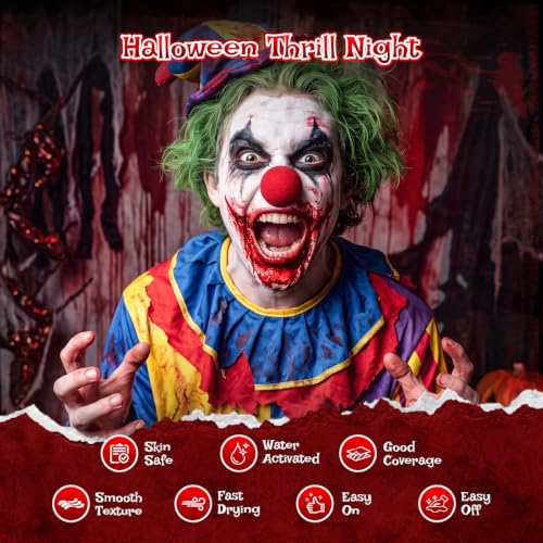 Halloween SFX Clown Makeup Kit with Fake Blood & Accessories - Variation SFX05