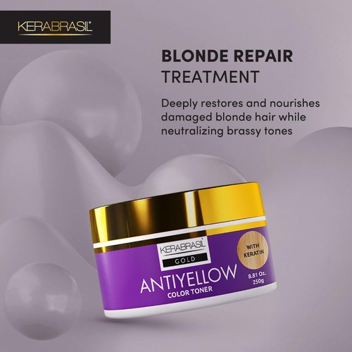 Antiyellow - Neutralizing Treatment for Brassy Tones | Deep Hydration for Cool Blonde Hair - Pearlized Finish