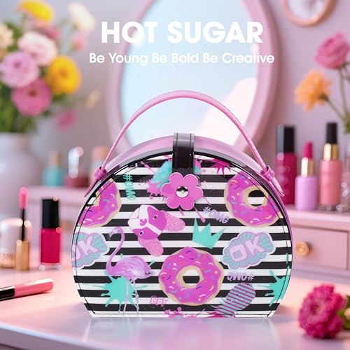 Hot Sugar Girls Makeup Kit - Rose Makeup Set with 24 Eyeshadows & Accessories