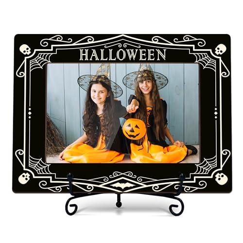 Halloween Picture Frame 4x6 Web Skull Theme for Home Office - Style 3