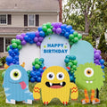 Monster Party Door Decorations Set - Photo Booth & Event Decor, 3-Piece