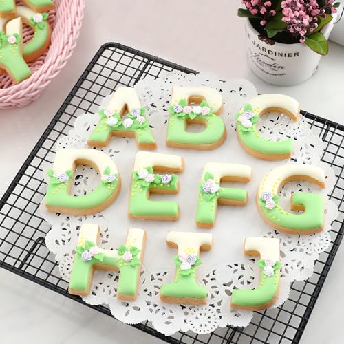 Large Alphabet Letter Cookie Cutters Set 3 Inch - 26 Pcs Stainless Steel