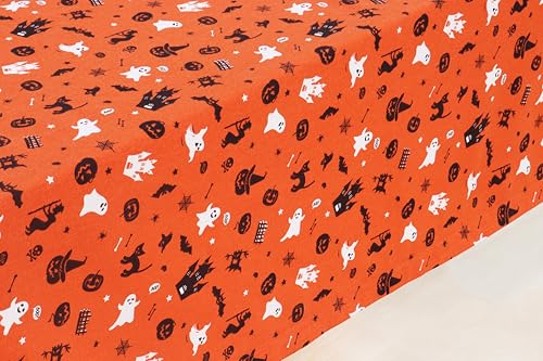 Halloween Tablecloth 52x52 Inch Spooky Haunted House Design - PurpleEssences