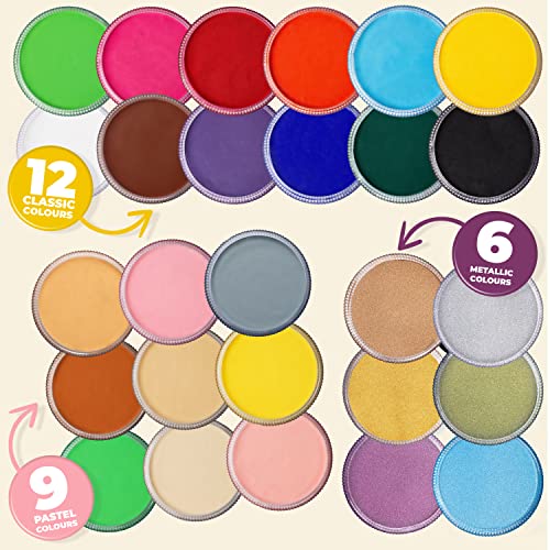 Blue Squid Red Water-Based Face & Body Paint - 30g for Costume & Halloween - Classic Red