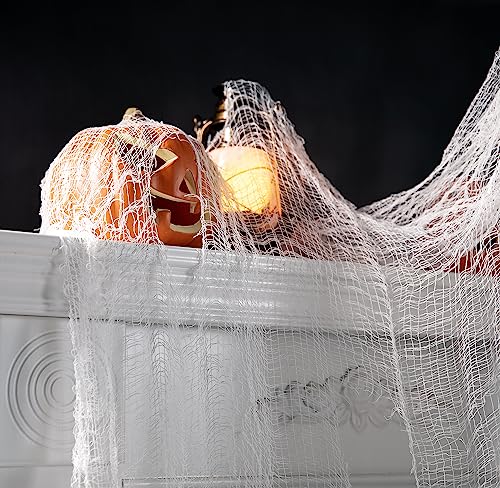 Halloween Creepy White Gauze Cloth - Large 500x59 Inch Decoration Fabric with Variation