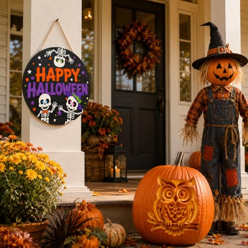 Halloween Door Decorations - Black Cutout Halloween Decor for Door - Festive & Fun