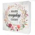 Make Inspirational Wooden Box Sign - Rustic Motivational Quote Decor - HDKY - MAKE