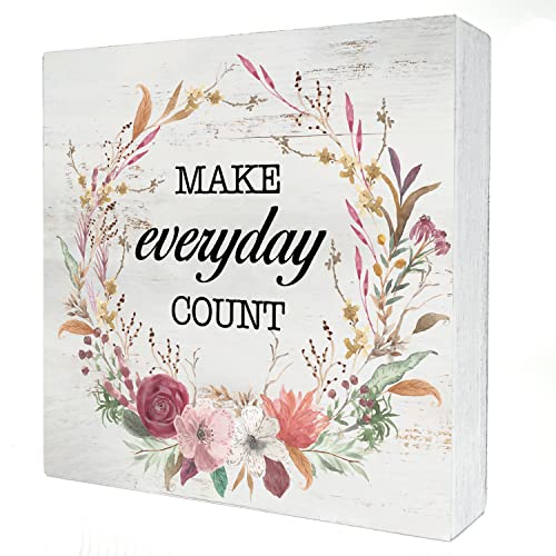 Make Inspirational Wooden Box Sign - Rustic Motivational Quote Decor - HDKY - MAKE