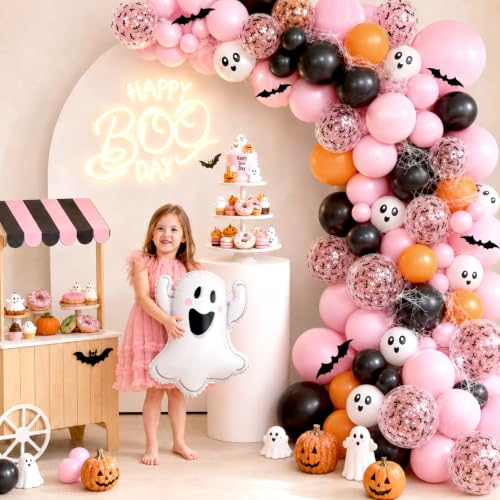 Pink Halloween Party Decorations Set for Girls | Spooky-Cute Birthday Supplies