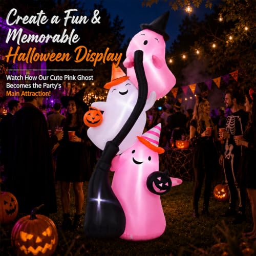 9.8 ft Pink Halloween Inflatable Ghost Outdoor Decoration - Variation of THIS Listing