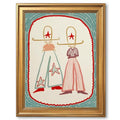 Western Couple Wall Art Canvas - Boho Rustic Ranch Decor 8x10in - Style-4