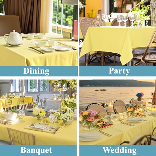 Yellow Rectangle Tablecloth Pack of 10 - 90x156 Inch for 8ft Tables