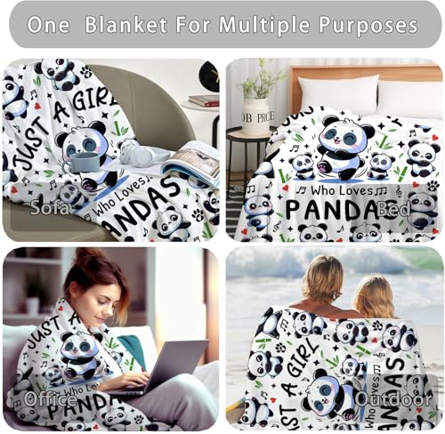 Panda Throw Blanket - 60x50 Inches Cozy Flannel Gifts for Kids & Adults Variation of THIS listing