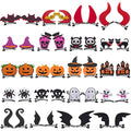 Halloween Hair Clips Set - 40 Cartoon Pumpkin Bat Ghost Alligator Accessories