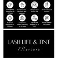 Lash Lift and Tint Aftercare Card | 50 Pack | 2x3.5 Inch Business Card Size | Lash Lift and Tint, Black & White Simple Design with Illustration & Instruction