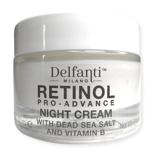 Delfanti-Milano • RETINOL PRO-ADVANCE • Anti-Aging DUO pack • Day + Night Creams • Face and Neck Moisturizers with Dead Sea Minerals and Vitamins E and B • Made in Italy