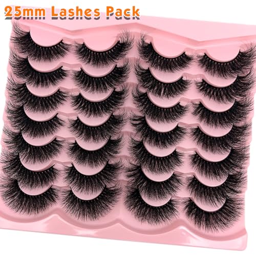 3D Mink Lashes Fluffy Wispy Cat Eye False Eyelashes Pack - Natural Look
