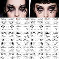 Halloween Eye Shadow Temporary Tattoos Set - 24 Sheets Spider Web Bat Pattern Eyeliner Stickers for Face & Eye Makeup - Variation of THIS LISTING