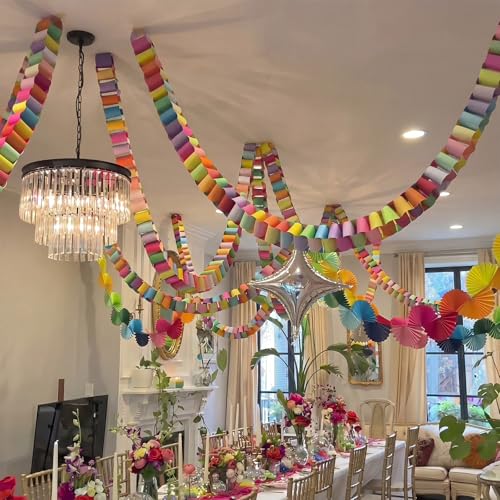 Colorful EVA Chain Garland Kit with Stapler - DIY Classroom and Party Decor
