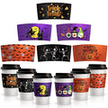 Halloween Coffee Cup Sleeves 36 Pcs for 12oz & 16oz Cups - Festive Drink Holders