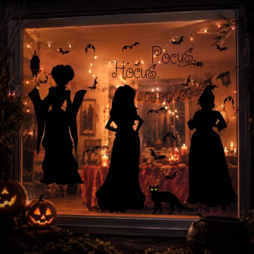 Large Halloween Window Cling Decal - Spooky Hocus Pocus Decor 35.5"