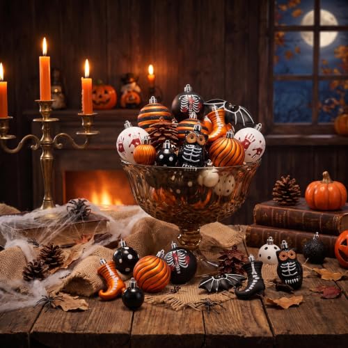 Valery Madelyn Medium 40ct Halloween Shatterproof Ornaments Tree Decorations