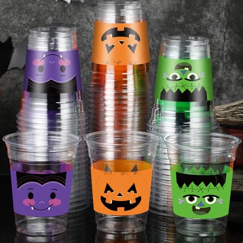 Halloween Plastic Party Cups - 90 Pack, 12 oz, Elegant Style