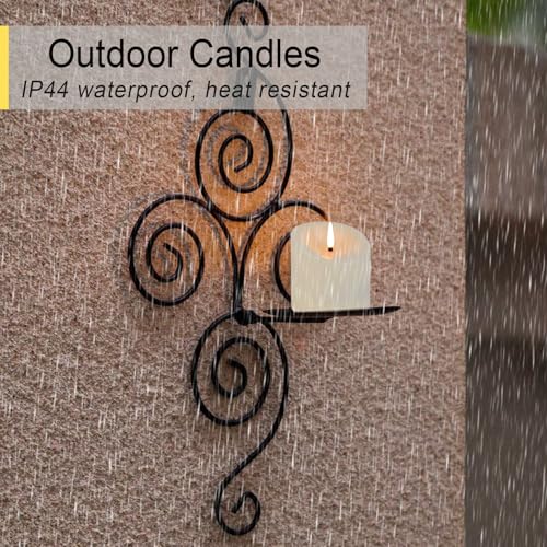 D3x3 Inch Waterproof Flickering Flameless Candles Set of 6 with Remote Timer - Ivory White