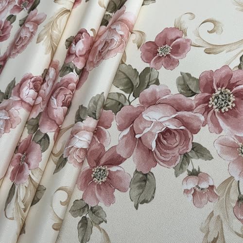 Red Floral Square Tablecloth 38x38 Inch Waterproof Spillproof Kitchen & Dining Cover - Clr 050