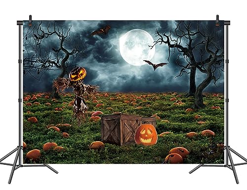 Halloween Photography Backdrop 7x5ft Spooky Pumpkin Party Banner