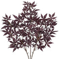 Artificial Japanese Maple Leaf Stems - Burgundy Fall Foliage, 3 Pack