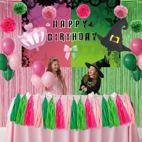 Magical Enchanted Birthday Party Decorations Kit with Balloons, Foil Hat & Crown