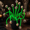 Halloween Eyeball Picks Set - 16 Bendable Spooky Eye Ball Stems, 10 Inches, Green Vintage Design (Variation of THIS listing)
