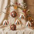 Virgin Mary Christmas Ornament Set - 6 Glass Our Lady of Guadalupe Decorations