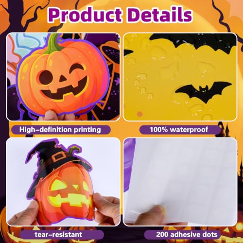 Halloween Bulletin Board Decorations Set - 62 Pcs Classroom Halloween Decor - Variation: Halloween