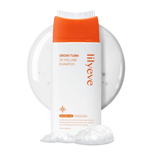 Lilyeve GrowTurn 3D Volume Shampoo - Built-In Brush for Thinning Hair & Fuller Volume | 6.76 Fl Oz