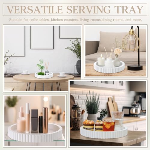 Wooden Decorative Trays 2-Piece Set for Coffee Table Home Decor