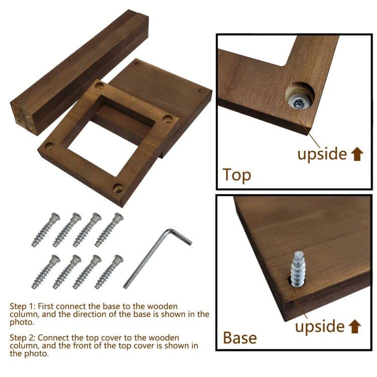 Rustic Wooden Candle Holders Set for Wedding & Farmhouse Decor - 12 Inch