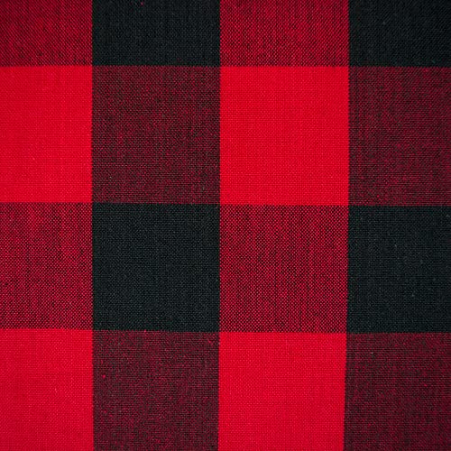 Farmhouse Check Tablecloth 60x120 Inches Red & Black Cotton Rectangular - DII Buffalo Check Collection