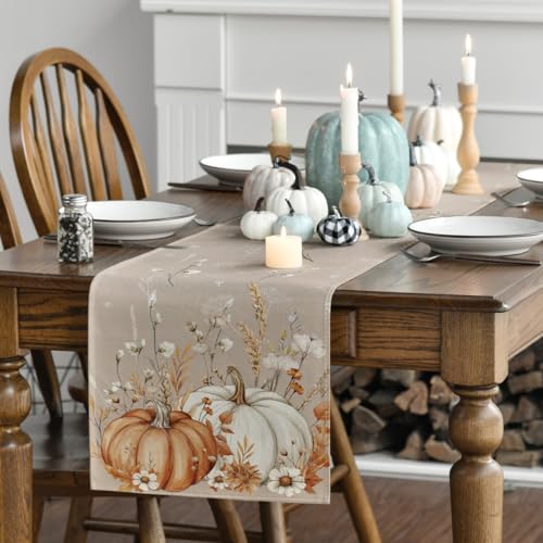 Artoid Mode 210 GSM Fall Table Runner 13x108 Inch Silver Home Decor