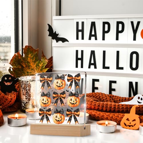 Fall Pumpkin Ghost Halloween Decorations for Indoor Home Shelf Display