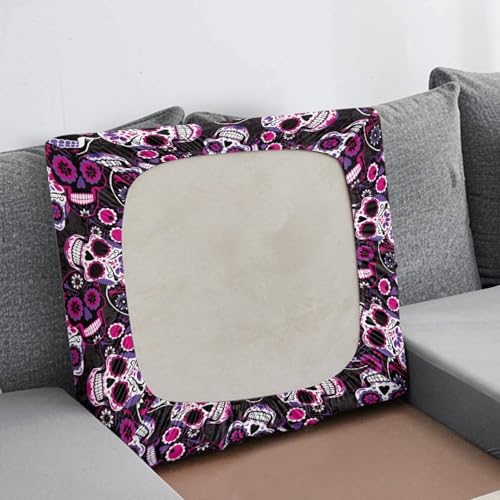 Halloween Purple Skull Sofa Cushion Cover - Medium, Non Slip, Decorative Home Decor