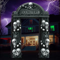 8 Ft Inflatable Halloween Cemetery Arch Decoration - Skull Variation