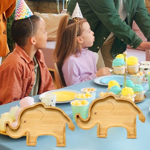 Elephant Baby Shower Charcuterie Boards Set of 2 - Wooden Serving Trays