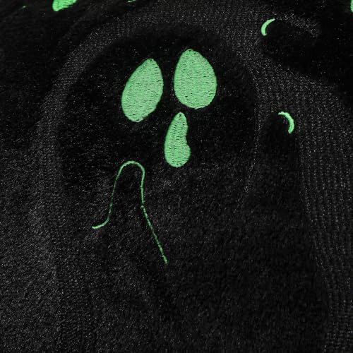 Halloween Ghost Throw Pillow Covers 18x18 Inch Set of 2 - Black Ghost Variation