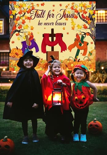 Fall Halloween Car Banner - Religious He Never Leaves Trunk or Treat Decor