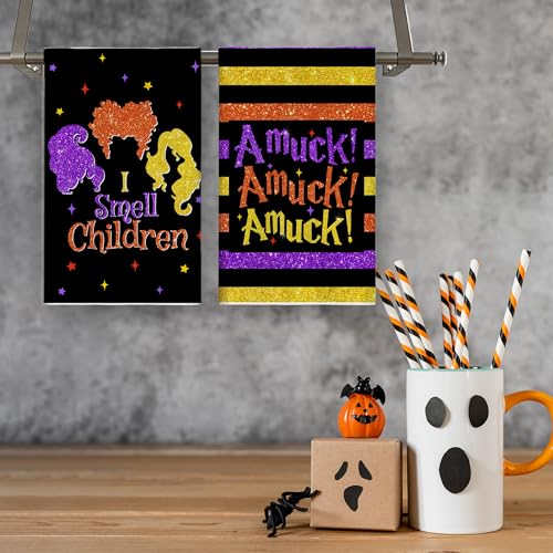 Halloween Kitchen Towels 18x26 Inch Hocus Pocus Home Party Decor