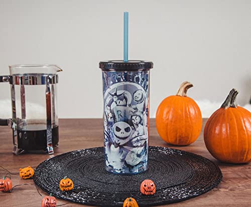 The Nightmare Before Christmas Carnival Cup with Reusable Straw, Leakproof Lid, 20oz