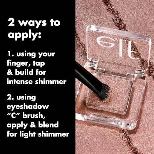 e.l.f. Fine as Fleck Glitter Eyeshadow - White Hot 0.07 Oz, Party-Ready Sparkle