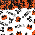 Halloween Confetti - 200Pcs Black Bows Pumpkin & Happy Halloween Decorations